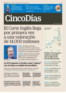 EL CORTE INGLÉS LLEGA POR PRIMERA VEZ A UNA VALORACIÓN DE 14.000 MILLONES