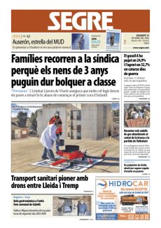 TRANSPORT SANITARI PIONER AMB DRONS ENTRE LLEIDA I TREMP