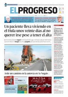 ARDE UN CAMIÓN EN LA AUTOVÍA EN AS NOGAIS