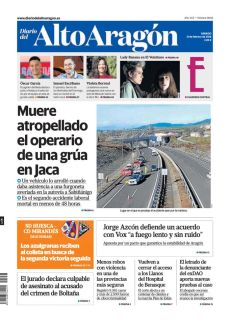 MUERE ATROPELLADO EL OPERARIO DE UNA GRÚA EN JACA